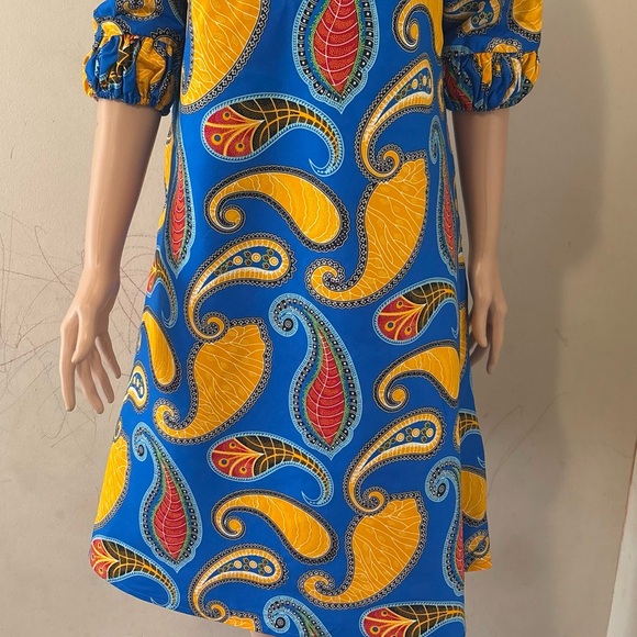 BEAUTIFULL AFRICAN PRINT DRESS FOR WOMEN. ANKARA WAX DRESS. COTTON - Picture 8 of 10